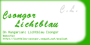 csongor lichtblau business card